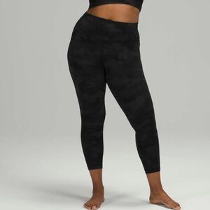 Lululemon Align Pant 25" Heritage 365 Camo Deep Coal Multi Size 12 Yoga Workout